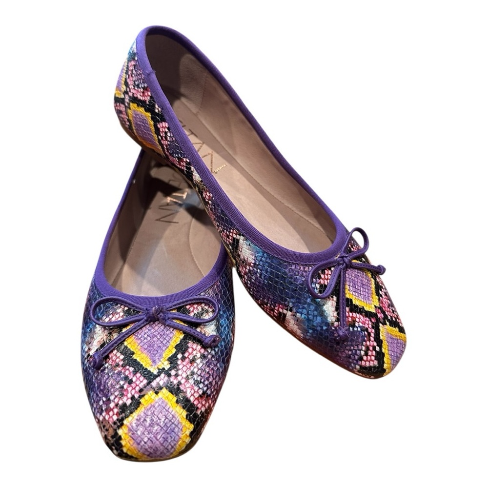 Deltan HOST PICK 🎉Vibrant Multicolor faux Snakeskin Loafers NWOT